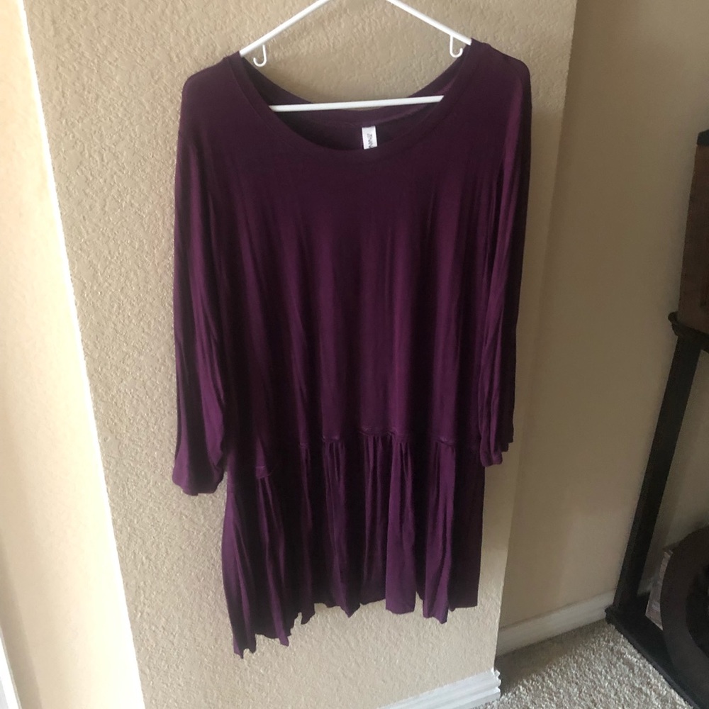 Burgundy Peplum Tunic